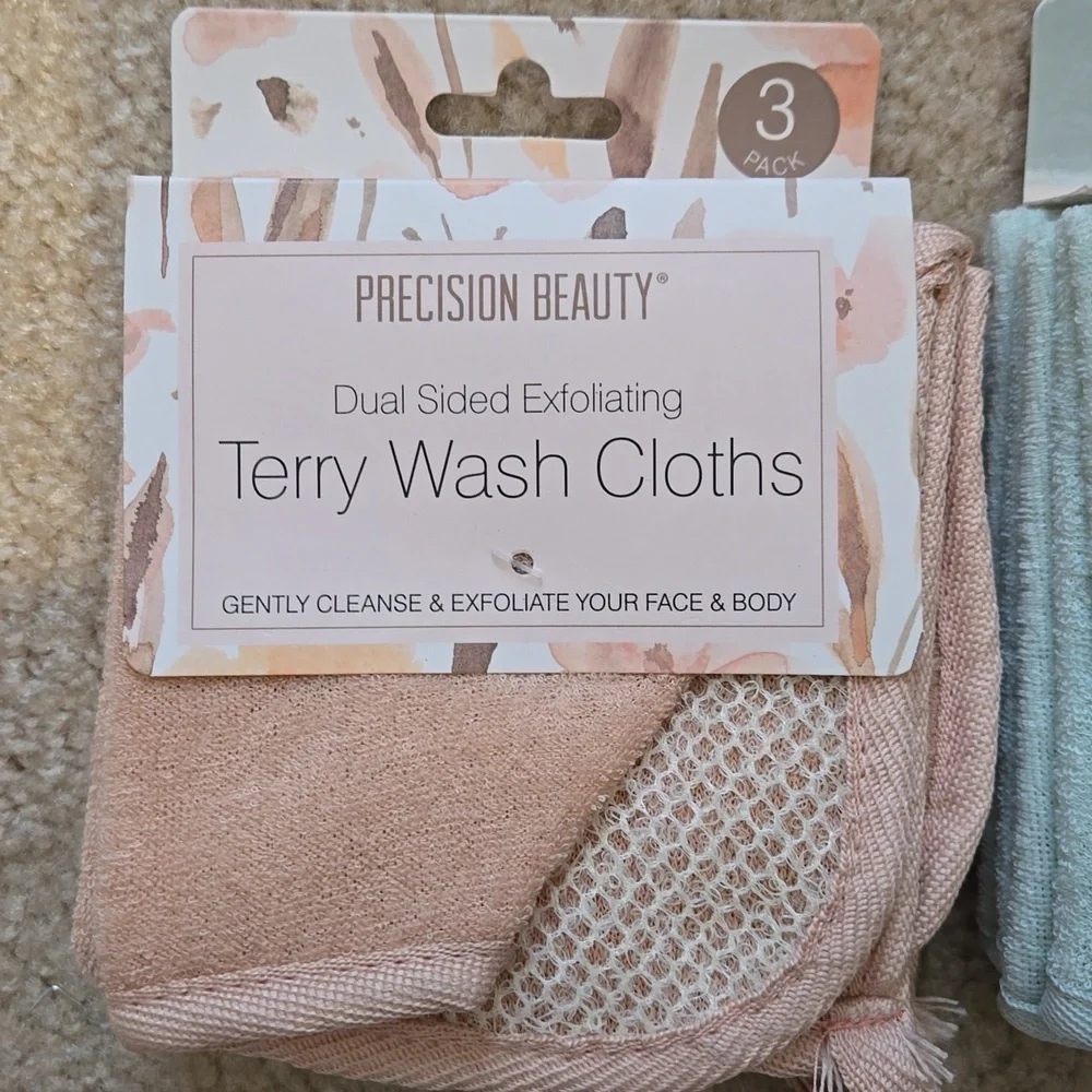 Exfoliating Terry wash clothes,NEW
